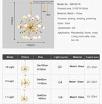 Aaston Boomery Gold Chandelier