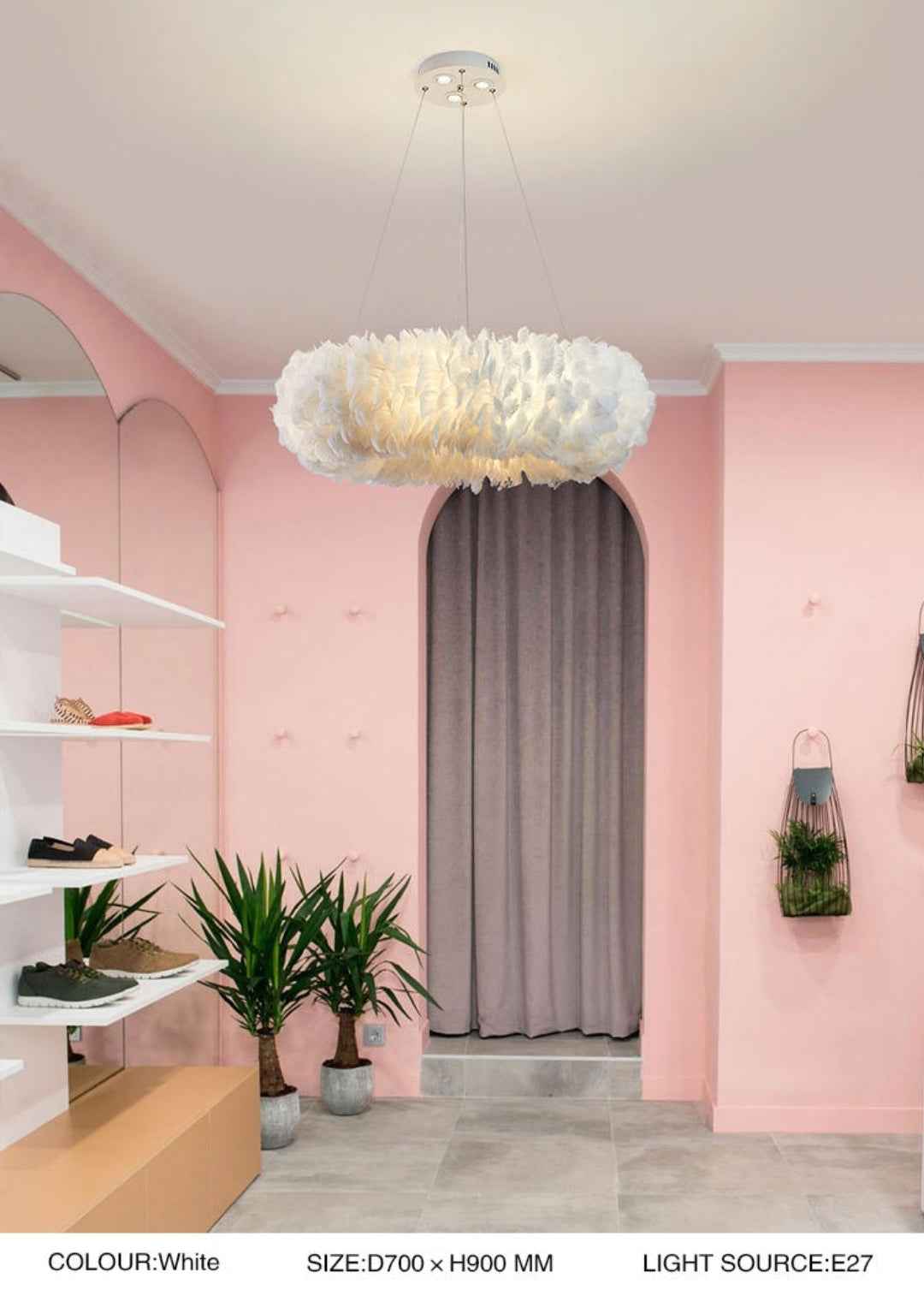 Novelty Feather Pendant Light- 4 Colours