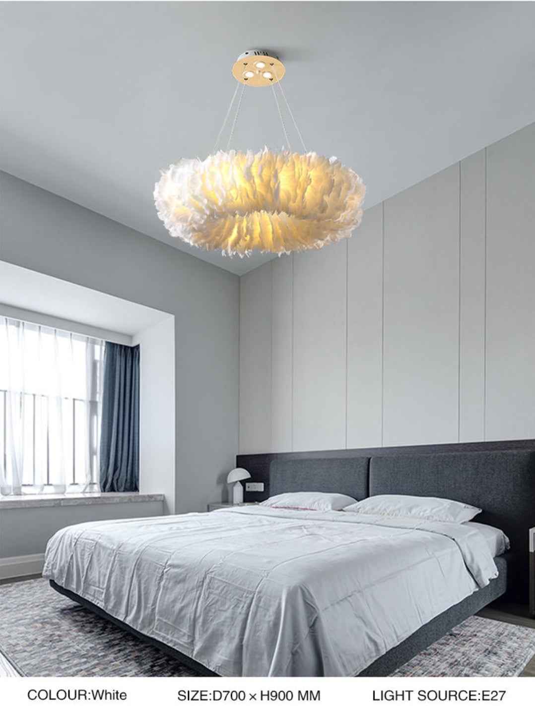 Novelty Feather Pendant Light- 4 Colours