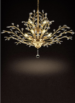 Luiza Kwok Burroughs Gold Crystal Chandelier