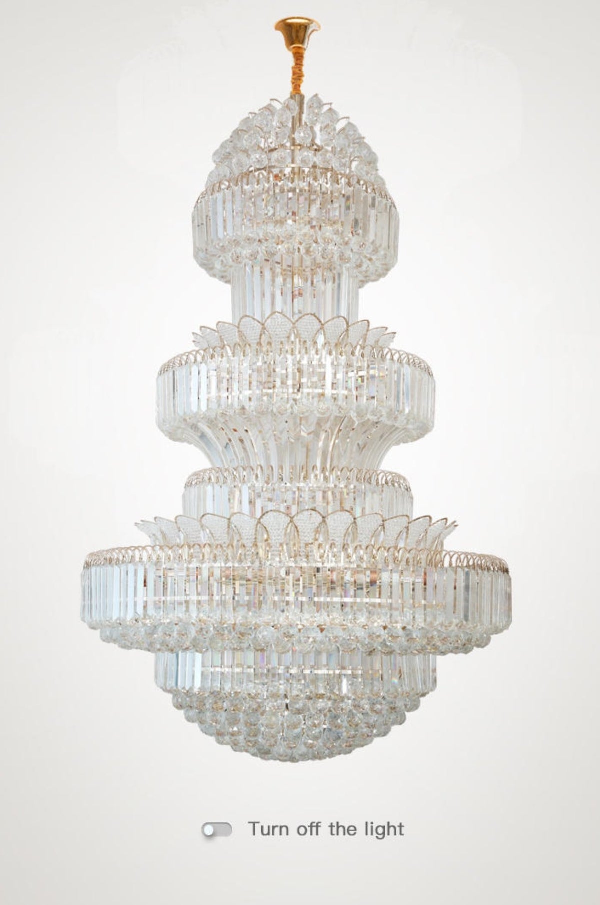 Large Vintage Crystal Foyer Chandelier - Reflect Lighting