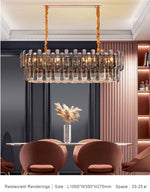 Maurice Amber/Smokey Grey Crystal Chandelier-Round/Rectangle - Reflect Lighting