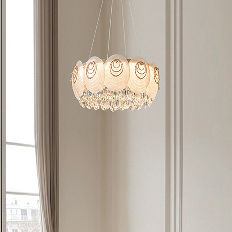 Aziria Golden Shell Crystal Chandelier-Round/Rectangular