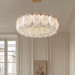 Aziria Golden Shell Crystal Chandelier-Round/Rectangular