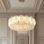 Aziria Golden Shell Crystal Chandelier-Round/Rectangular