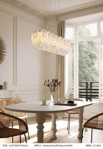 Aziria Golden Shell Crystal Chandelier-Round/Rectangular