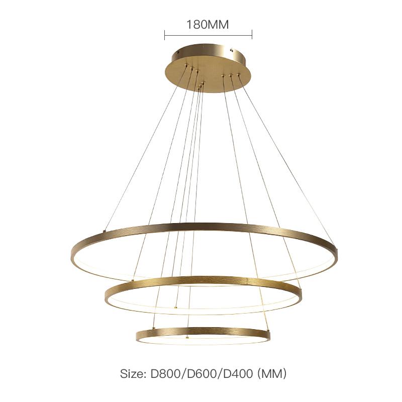 3 Tire Circular Suspension Hanging Light