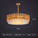 Maurice Amber/Smokey Grey Crystal Chandelier-Round/Rectangle - Reflect Lighting