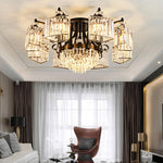 Worley Flavien Gold/Black Crystal Chandelier