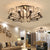 Rahul Drum Ceiling Light Chandelier-Gold/Black - Reflect Lighting