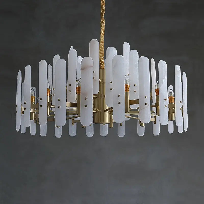 Terah Risco Marble Copper Chandelier