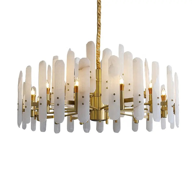 Terah Risco Marble Copper Chandelier