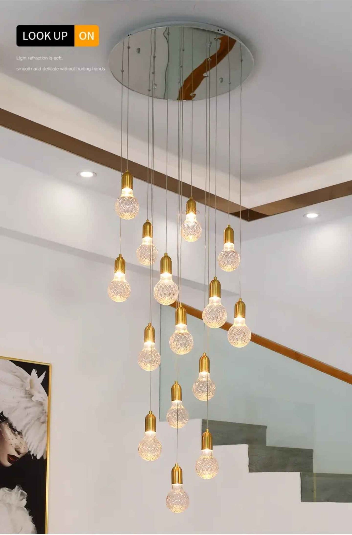 Jauregui Mckee Gold Staircase Chandelier