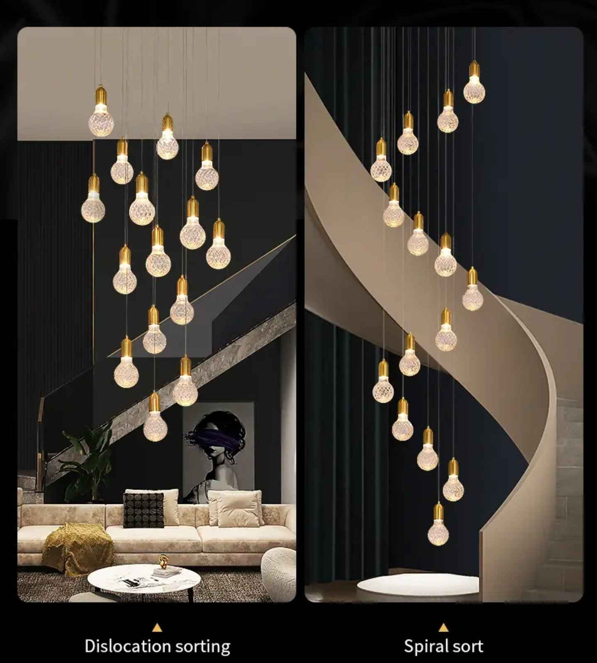 Jauregui Mckee Gold Staircase Chandelier