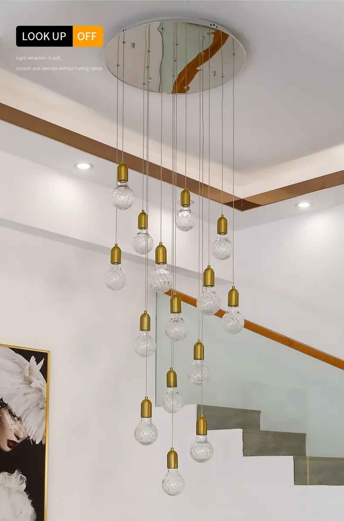 Jauregui Mckee Gold Staircase Chandelier