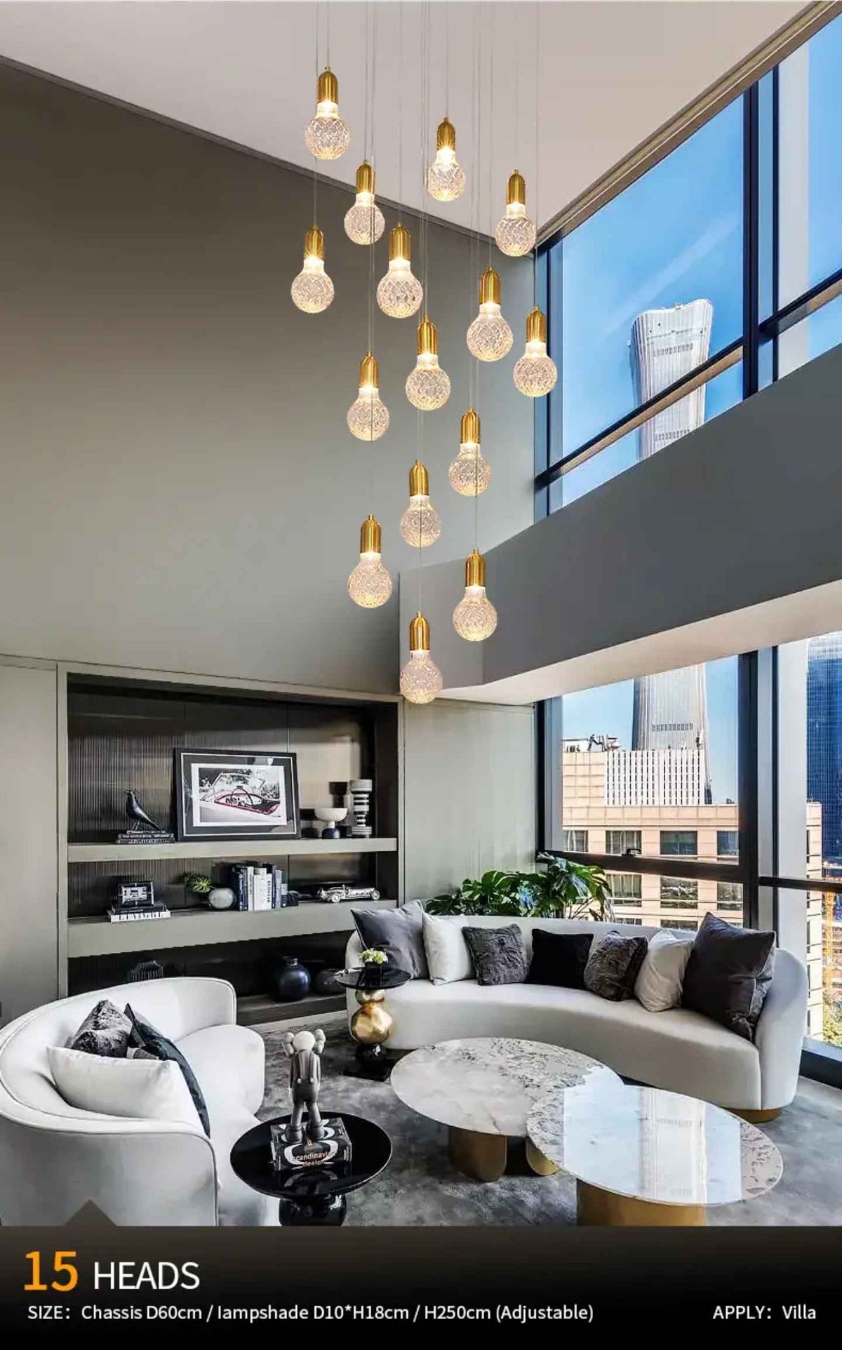 Jauregui Mckee Gold Staircase Chandelier