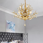 Luiza Kwok Burroughs Gold Crystal Chandelier