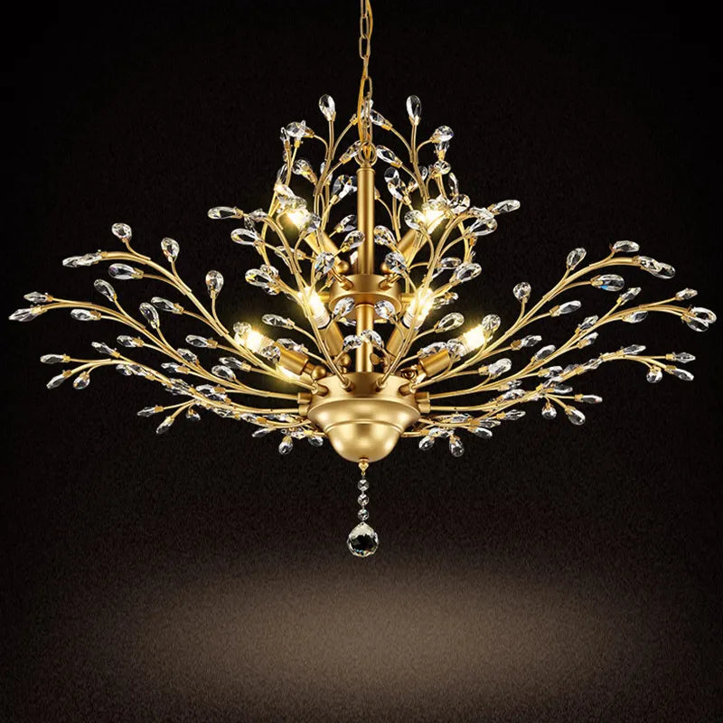 Luiza Kwok Burroughs Gold Crystal Chandelier