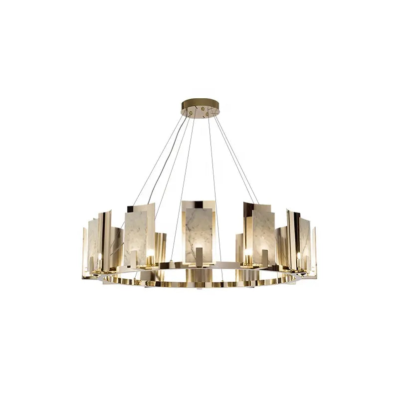 Ellard Eshelman Marble Gold Chandelier