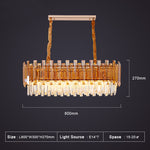 Maurice Amber/Smokey Grey Crystal Chandelier-Round/Rectangle - Reflect Lighting
