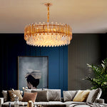 Maurice Amber/Smokey Grey Crystal Chandelier-Round/Rectangle - Reflect Lighting