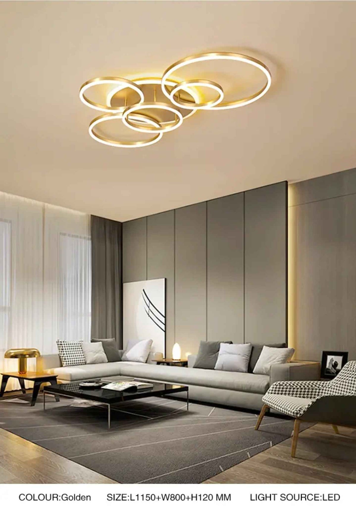 Arlyn Gold Ceiling Chandelier