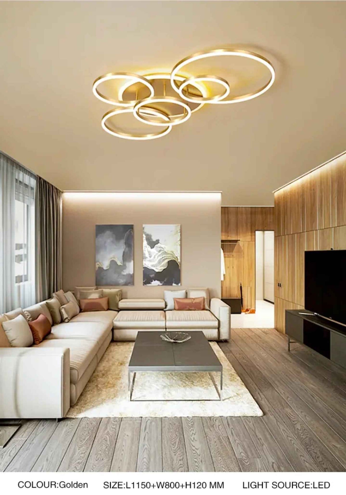 Arlyn Gold Ceiling Chandelier