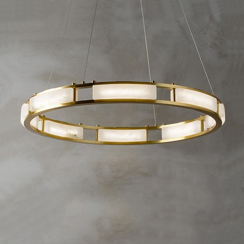 Bearse Worley Marble Copper Chandelier