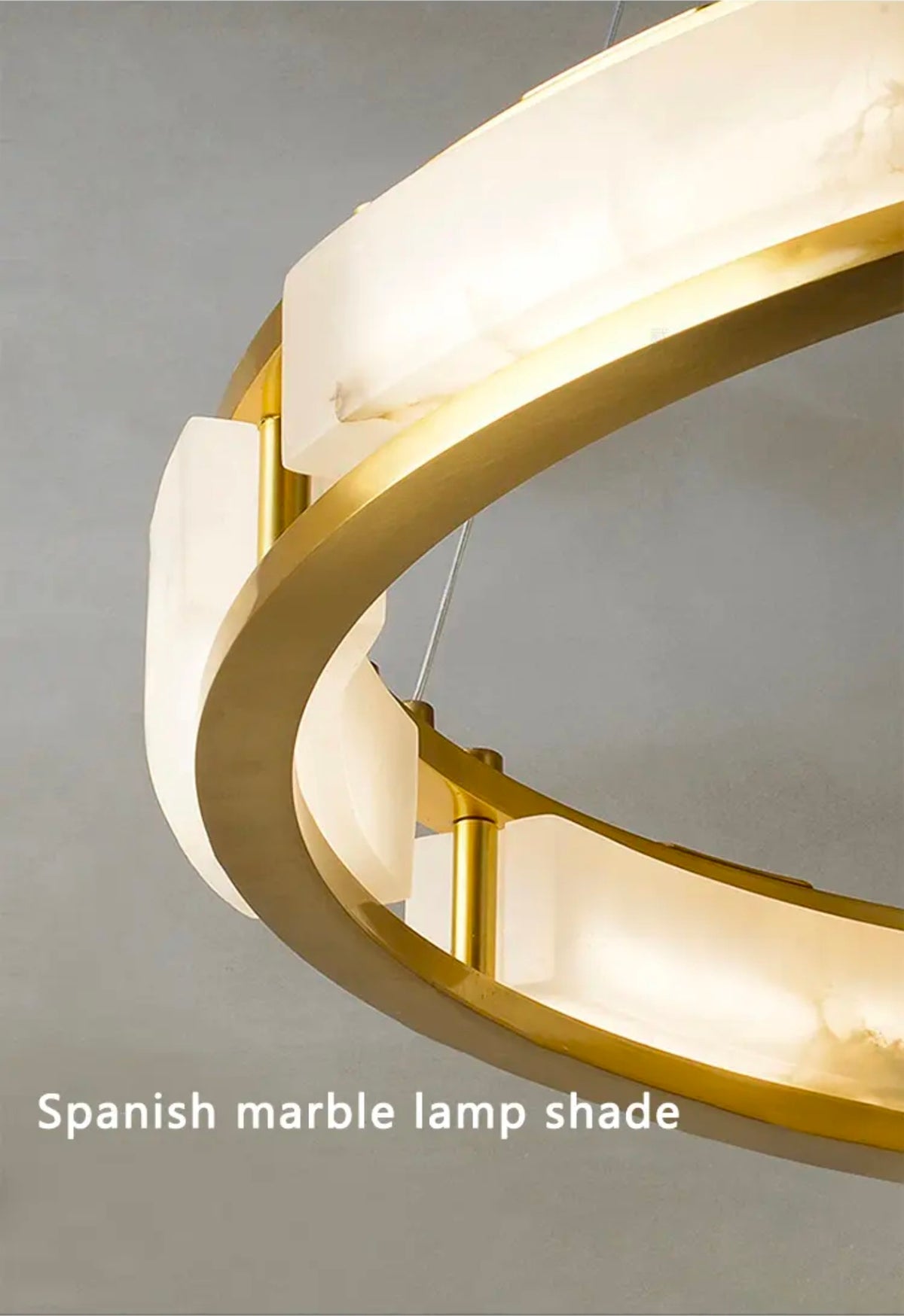 Bearse Worley Marble Copper Chandelier