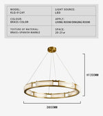 Bearse Worley Marble Copper Chandelier