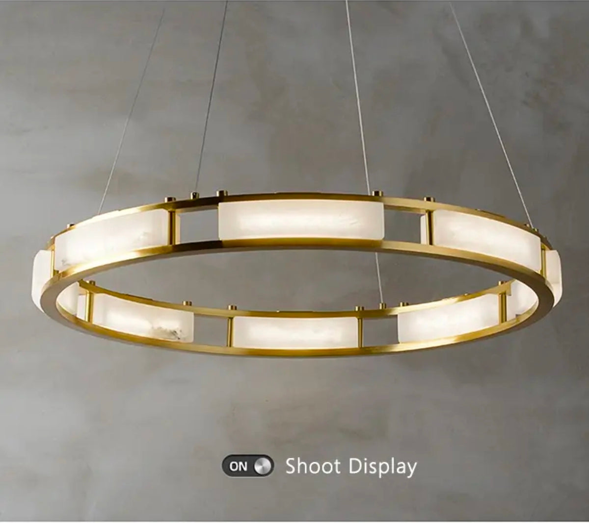 Bearse Worley Marble Copper Chandelier