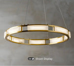 Bearse Worley Marble Copper Chandelier