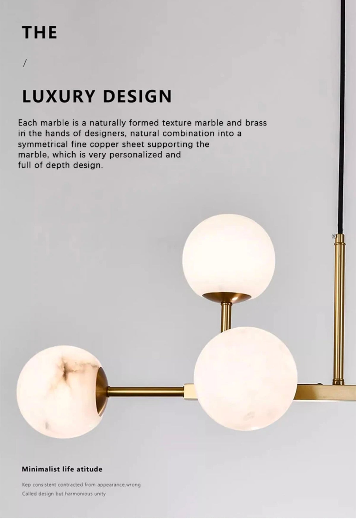 Reese Osterhoudt Hanson Marble Chandelier