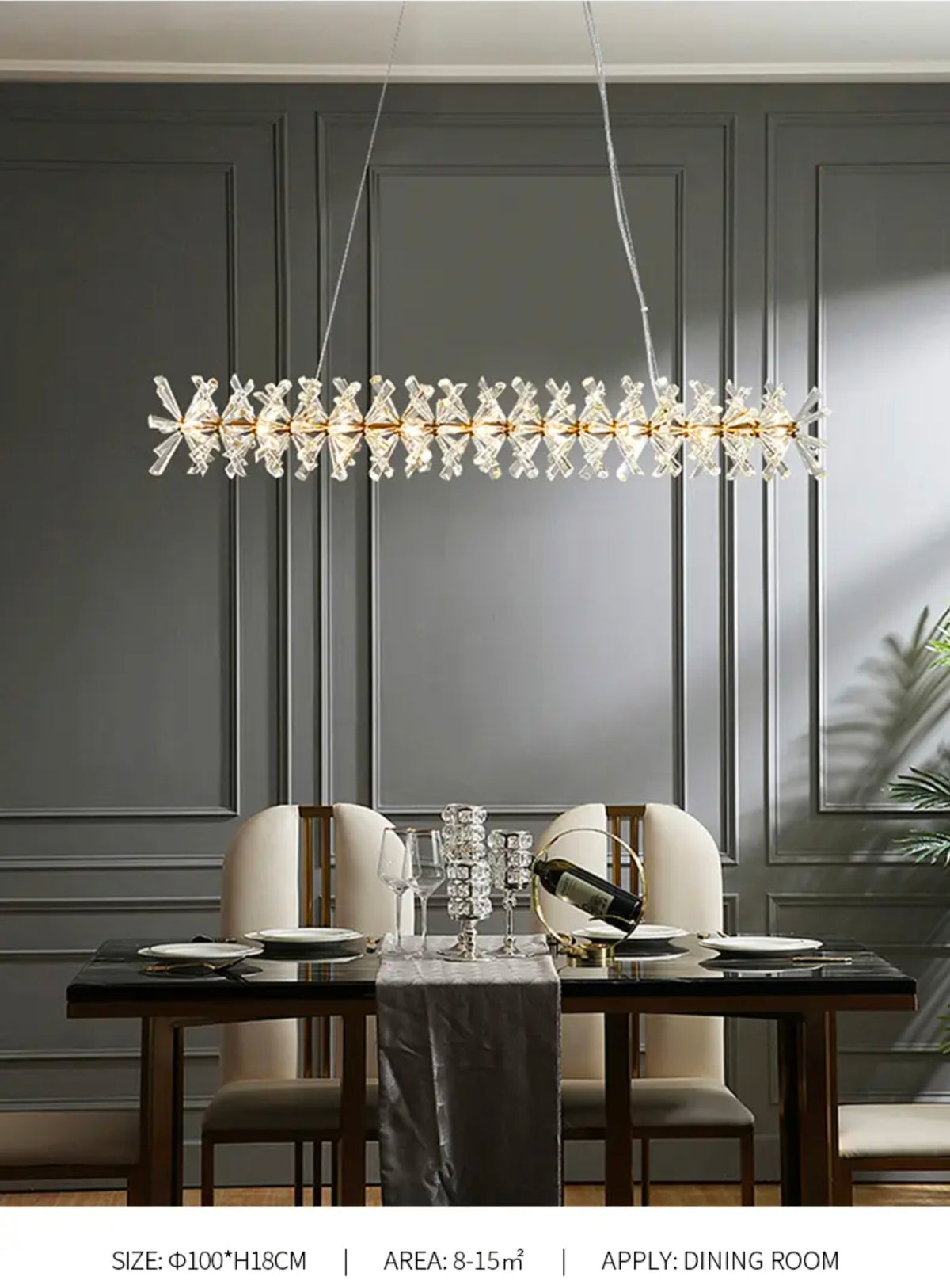 Cadesha Wrangler GoldCrystal Chandelier - Round/Rectangular