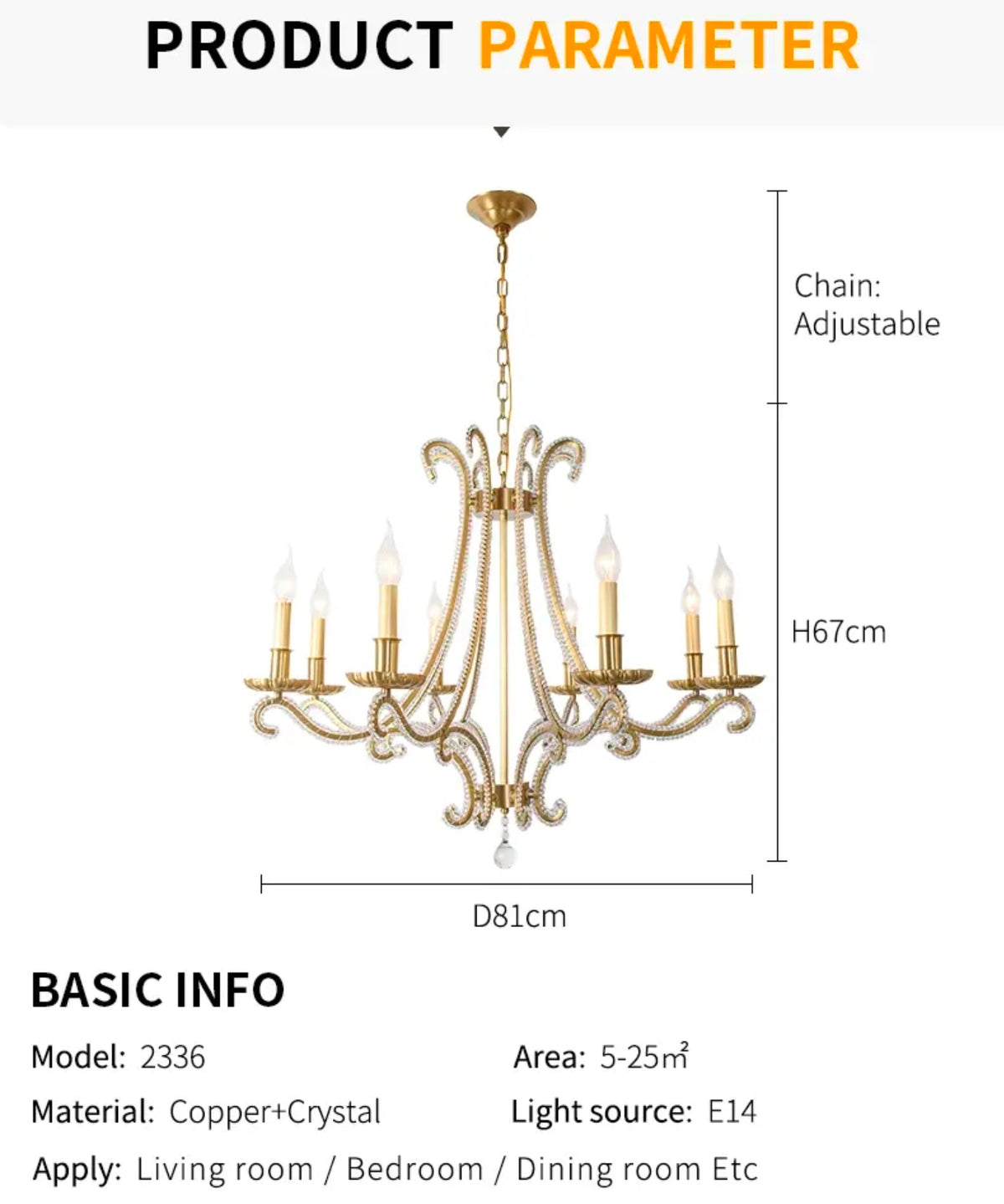 Rinnah Replogle Gold Chandelier