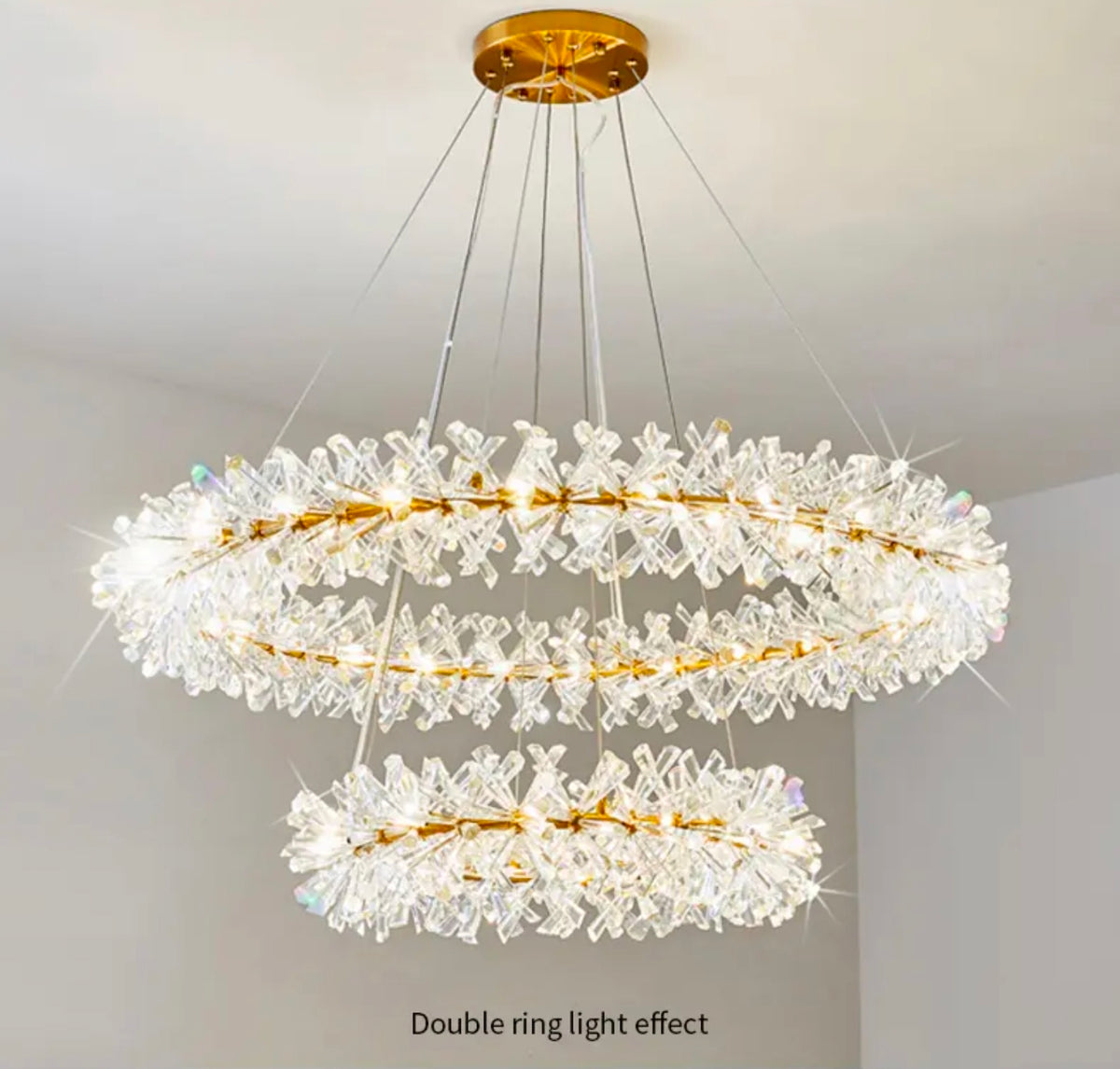 Cadesha Wrangler GoldCrystal Chandelier - Round/Rectangular