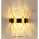 Slanted Crystal Gold Wall Lamp