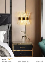 Slanted Crystal Gold Wall Lamp