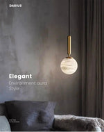 Showstead Marble Copper Pendant Light