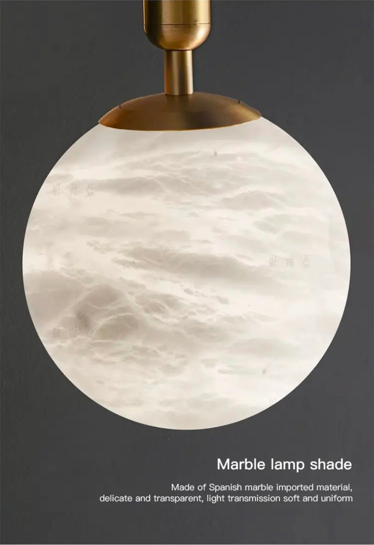 Showstead Marble Copper Pendant Light