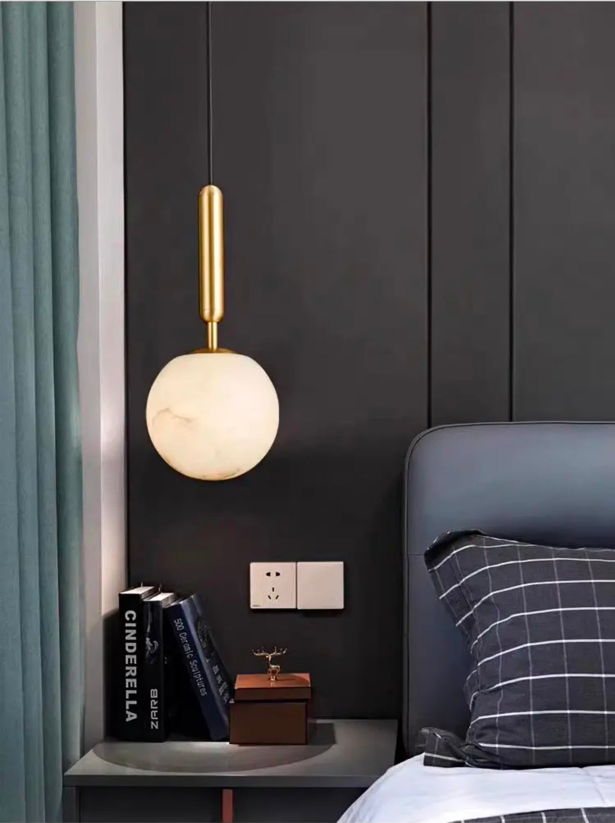 Showstead Marble Copper Pendant Light