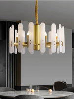 Terah Risco Marble Copper Chandelier