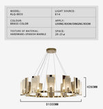 Ellard Eshelman Marble Gold Chandelier