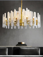 Terah Risco Marble Copper Chandelier