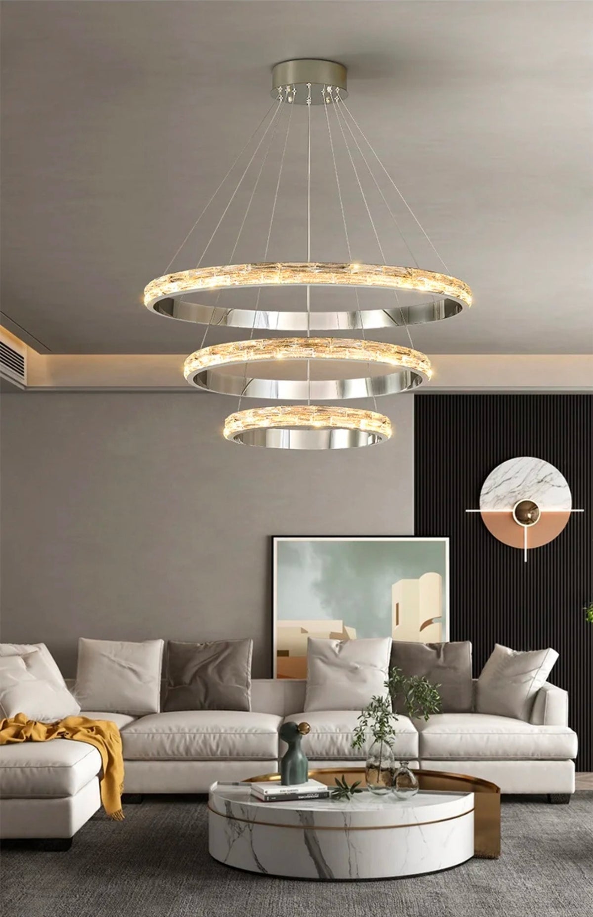 Aria Ritz Silver Ring Light LED