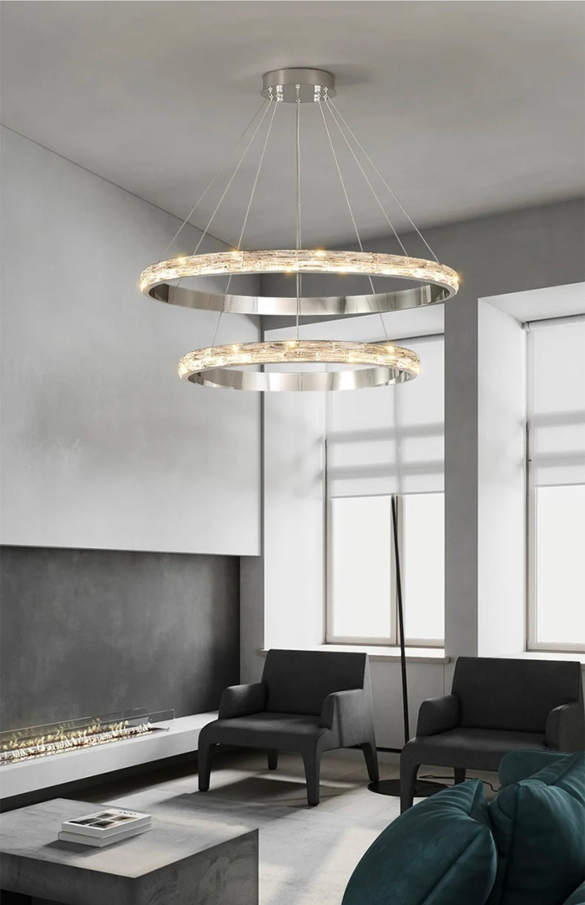 Aria Ritz Silver Ring Light LED