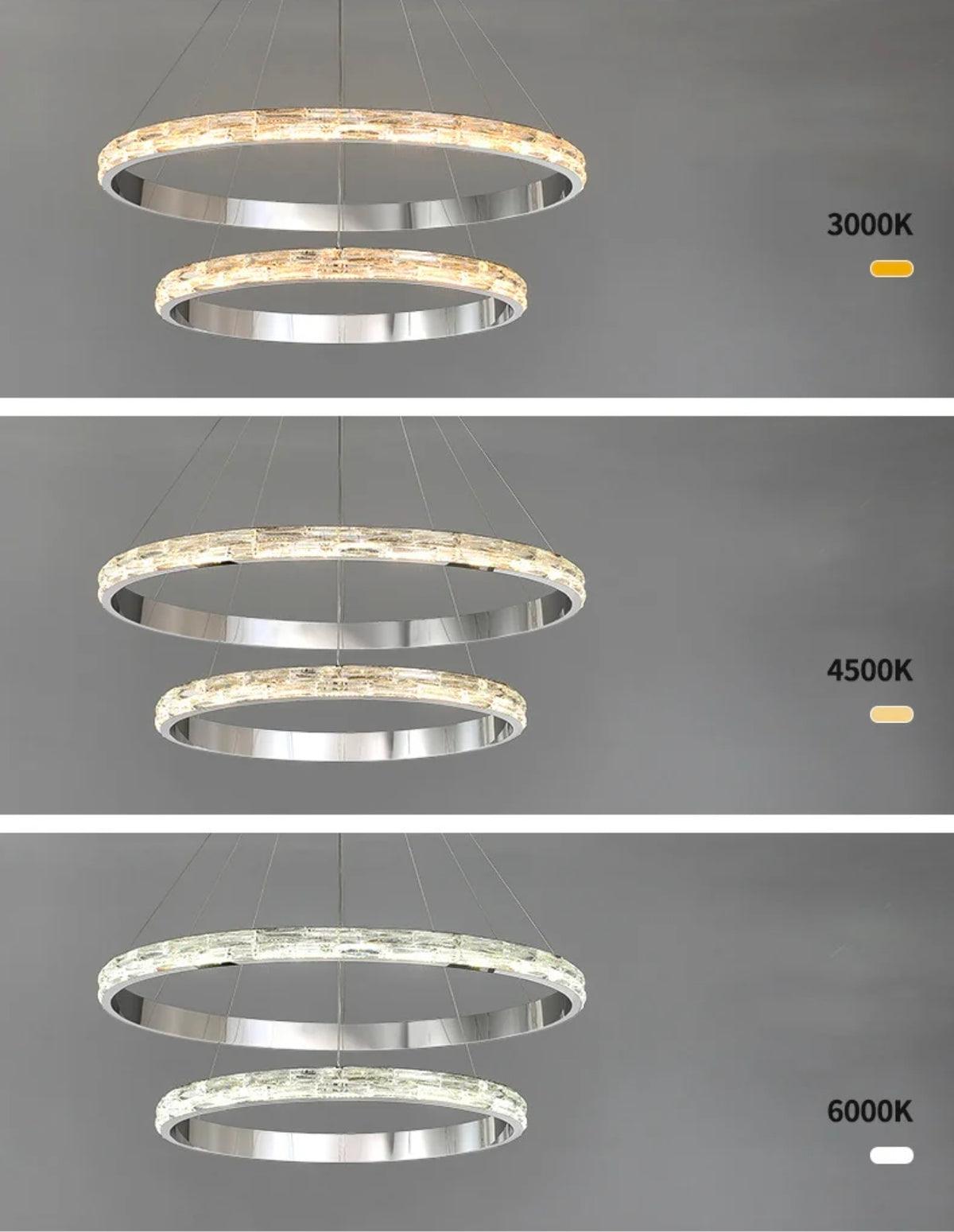 Aria Ritz Silver Ring Light LED