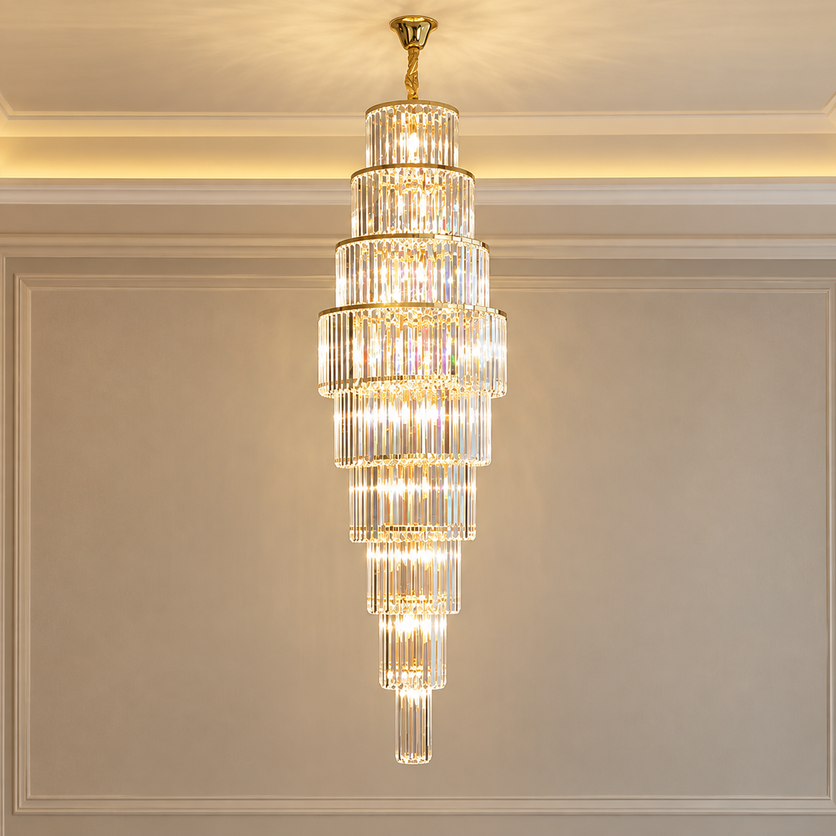 Large Tower Classic Crystal Chandelier