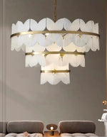 Boto Arelene Marble Brass Chandelier
