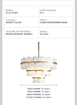 Boto Arelene Marble Brass Chandelier